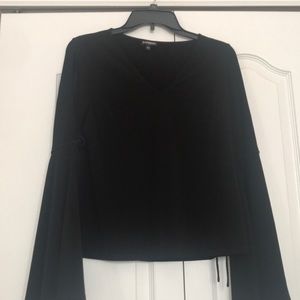 Express black bell sleeve shirt